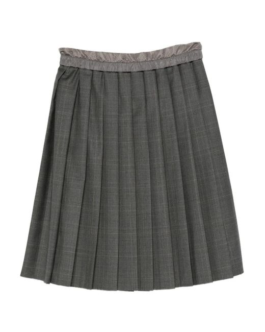 Miu Miu Gray Minirock Mit Falten