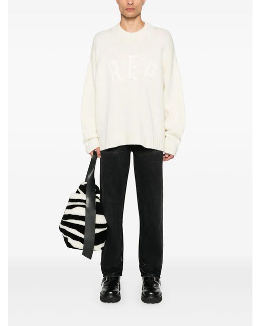Represent Natural Logo-Lettering Sweater for men