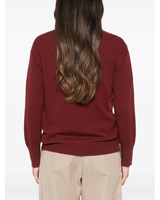 Marella Red Pussy-Bow Knitted Sweater