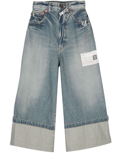 Maison Mihara Yasuhiro Jeans Met Wijde Pijpen in het Blue
