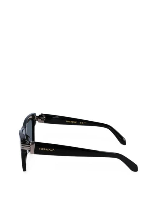 Ferragamo Blue Square Sunglasses