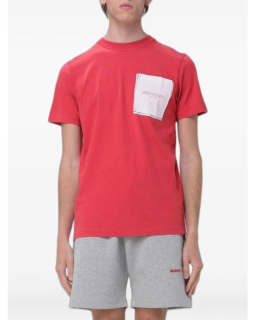 Murphy & Nye Red Logo-Print T-Shirt for men