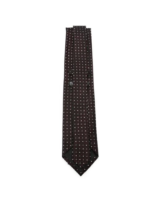 Tom Ford White Geometric-Pattern Silk Tie for men