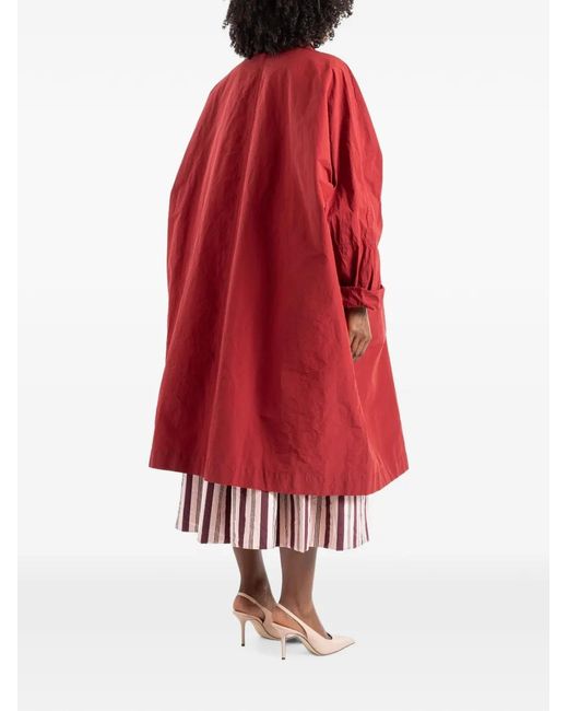 Casey Casey Red Oversized Button-Up Coat