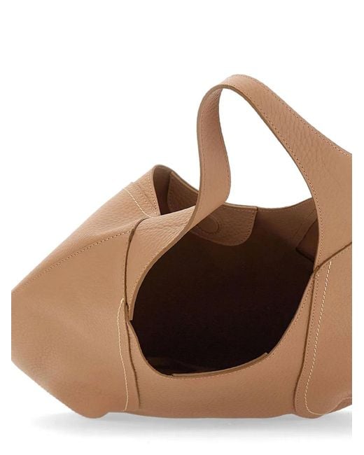 Gianni Chiarini White Zeudi Grained Stitching Shoulder Bag