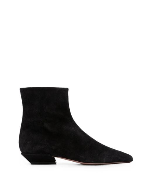 Paris Texas Black Bettina Pointed-Toe Suede Boots