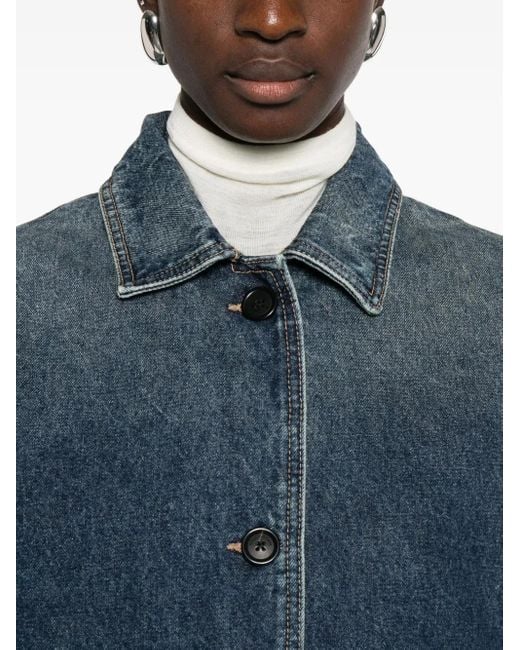 Nili Lotan Blue Flap-Pocket Jacket