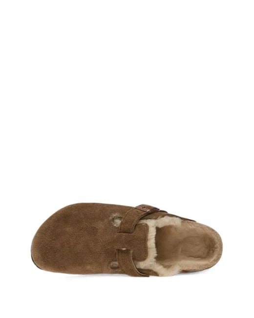 Birkenstock Brown Boston Shearling Clogs