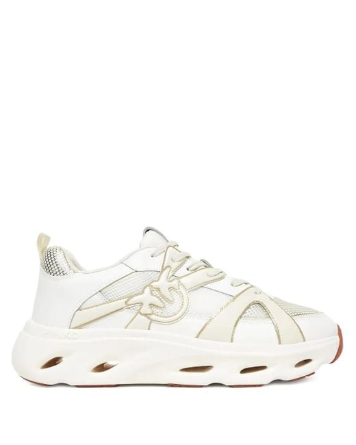 Pinko White Sneakers mit Mesh-Einsätzen