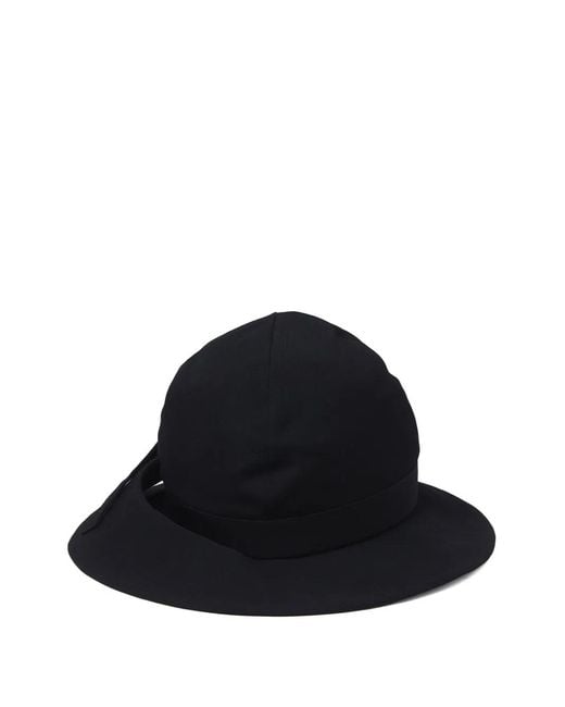 Y's Yohji Yamamoto Black Gabardine Bucket Hat