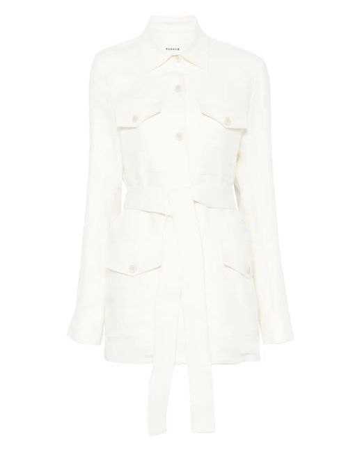 P.A.R.O.S.H. Belted Jacket White
