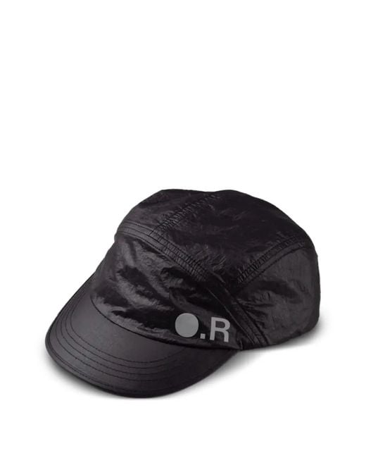 Optimistic Runners Black Crinkled Effect Cap for men