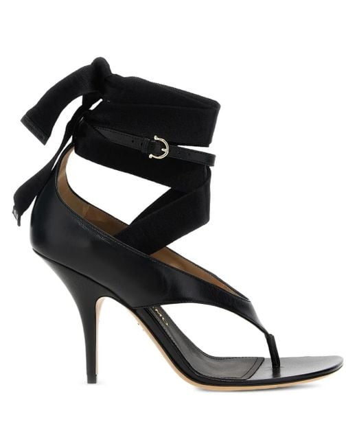 Ferragamo Black 'Leliu' Sandals