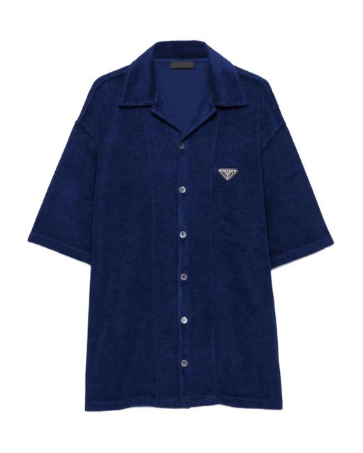 Prada Katoenen Overhemd in het Blue voor heren