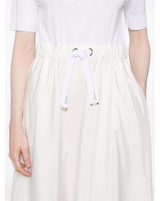 Herno White Panelled T-shirt Dress