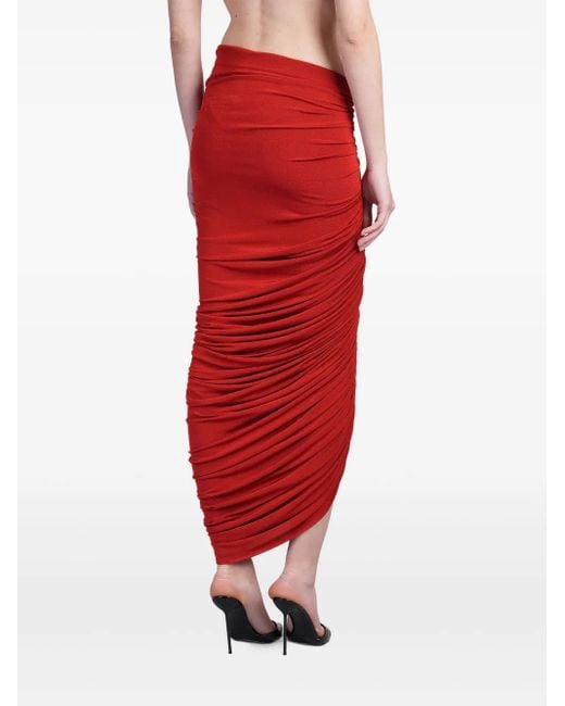 Magda Butrym Red Asymmetric Skirt