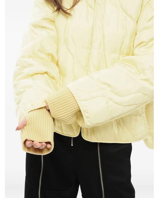 Jil Sander Natural Scarf-Detail Quilted Jacket