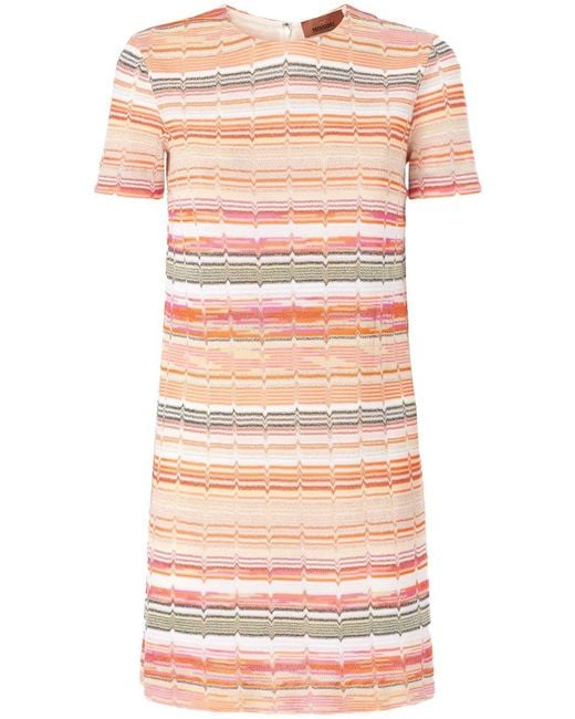 Missoni Gestreepte Mini-Jurk in het Pink