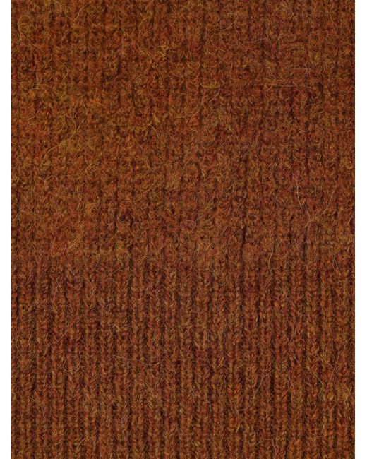 Isabel Marant Brown V-Neck Ribbed Cardigan