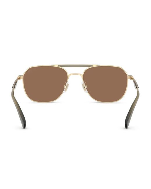 COACH Brown Pilot-Frame Sunglasses for men
