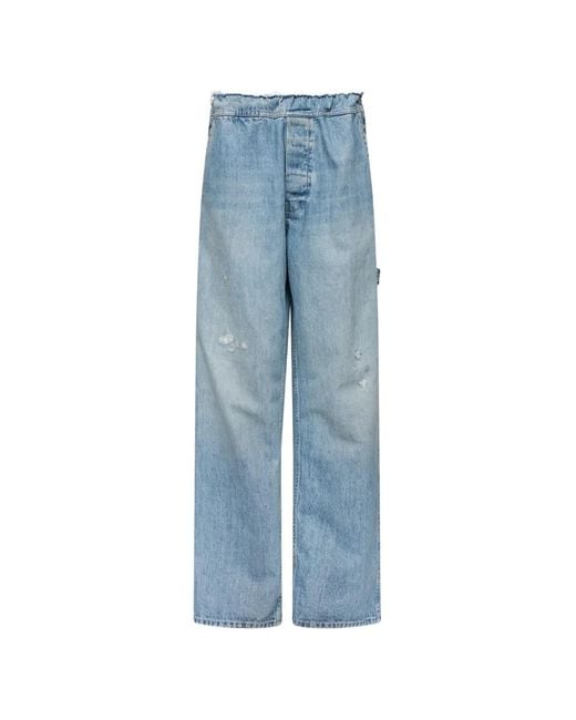 MM6 by Maison Margiela Blue Wide-Leg Jeans