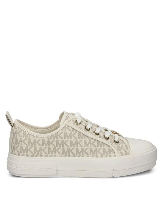 MICHAEL Michael Kors White Evy Logo-Print Sneakers