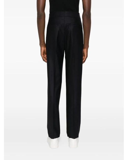 Tagliatore Black Pleated Trousers for men
