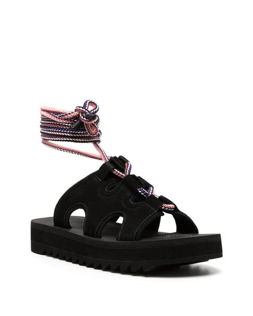 Suicoke Black Chunky Open-Toe Sandals