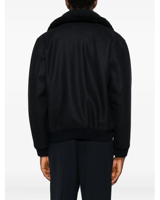 Sandro Black Zip-Up Bomber Jacket for men