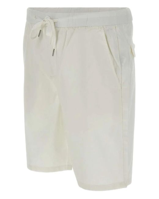 Sun 68 White Drawstring Bermuda Shorts for men