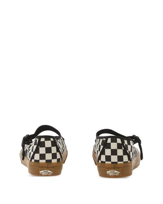 Vans White Checkerboard Buckle-Fastening Sneakers