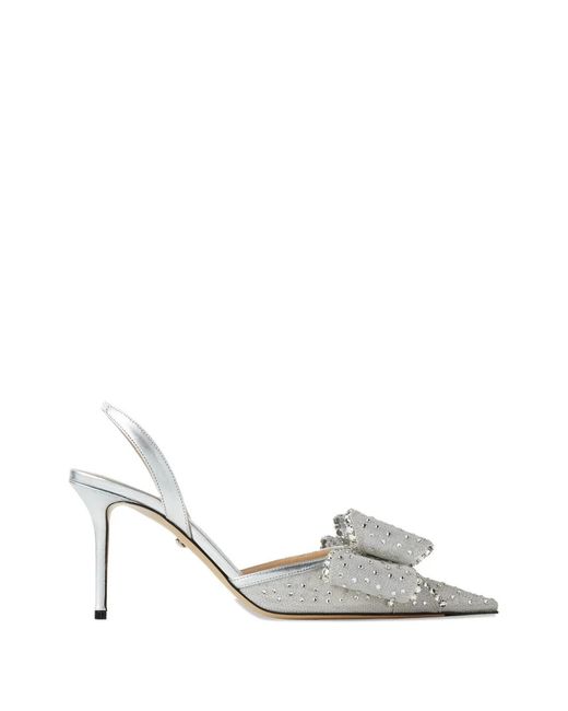 Mach & Mach White Le Cadeau Slingback Pumps