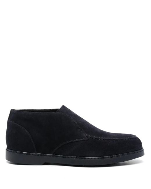 Doucal's Blue Slip-on Suede Chukka Boots for men