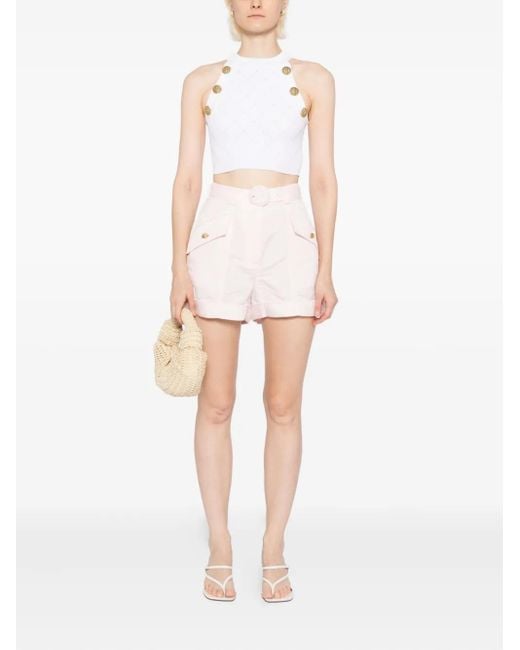 Aje. White Auden Shorts