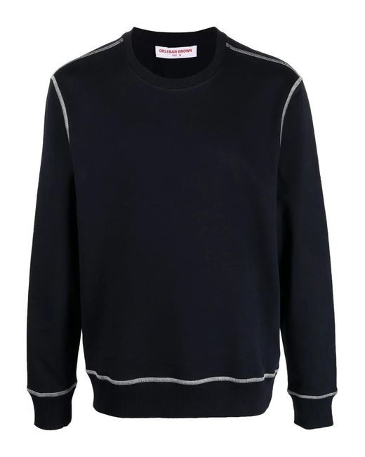 Orlebar Brown Blue Stevenson Sail-Stitch Sweatshirt for men