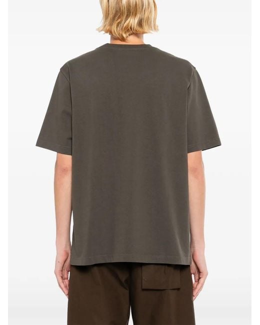 Maison Kitsuné Gray Poetic Script T-Shirt for men