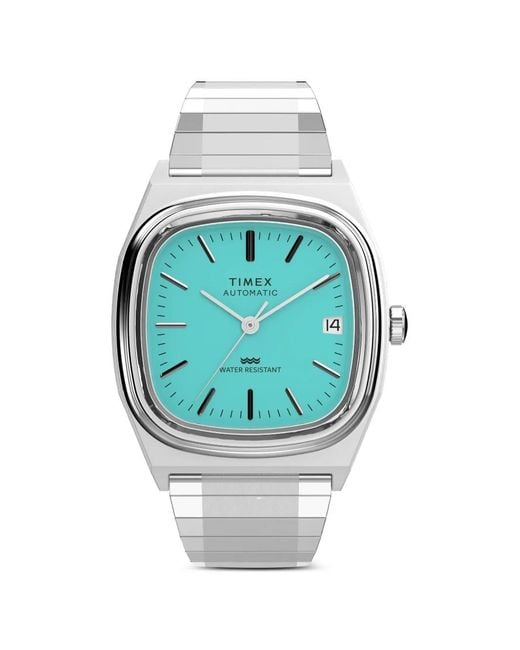 Timex Blue Automatic 1983 E-Line Reissue 34Mm Watch for men