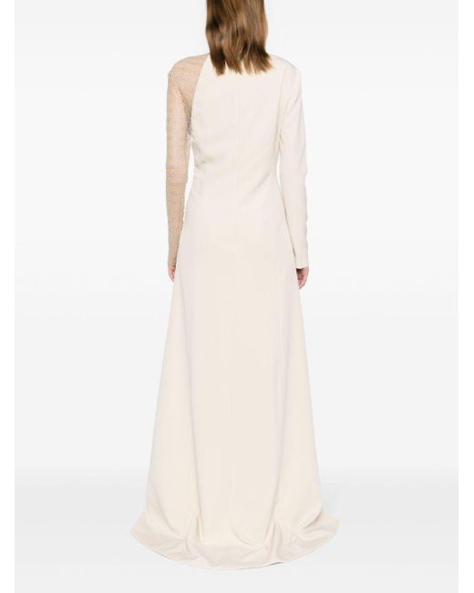 Genny White Panelled Maxi Dress