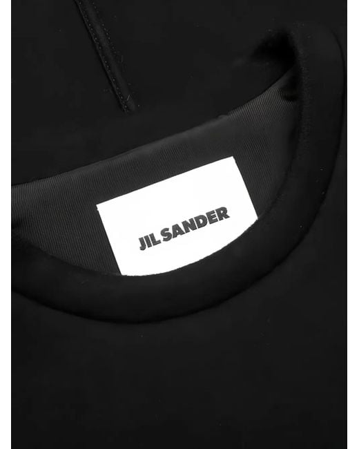 Jil Sander Black Lined Cuff Sweatshirt for men