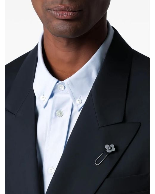 Lardini Blue Wool Double-Breasted Jacket for men