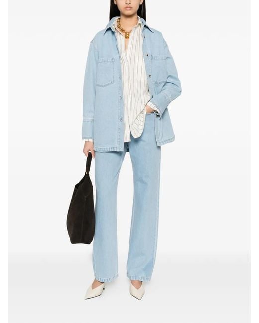 Joseph Blue Patch-Pockets Denim Shirt