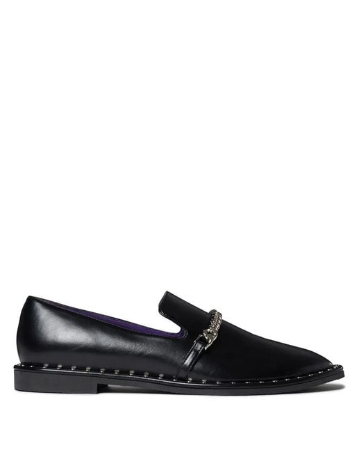 Stella McCartney Black Falabella Chain-Embellished Loafers