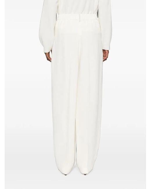 Fabiana Filippi White Elasticated-Waistband Trousers