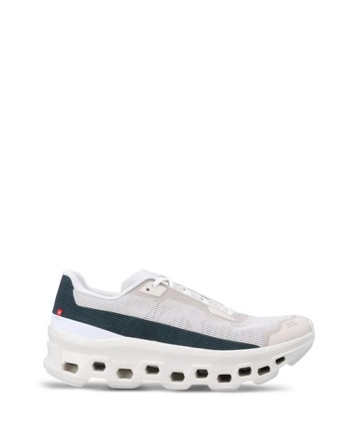 On Shoes White Cloudmster Void Logo-Print Sneakers