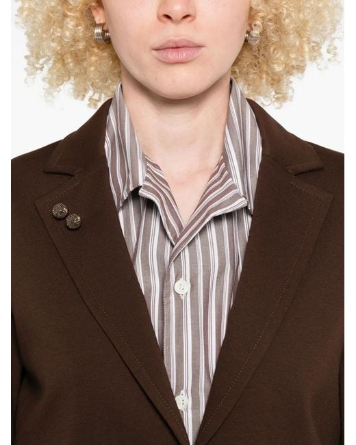 Fabiana Filippi Brown Button Blazer