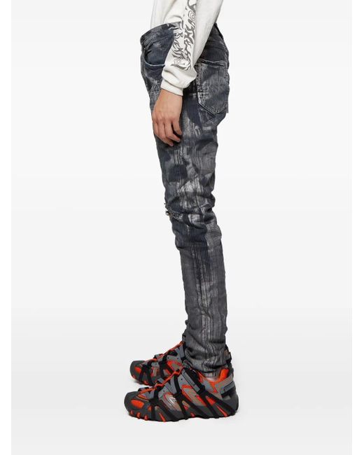 Purple Brand Gray Hickory Overdye Jeans for men