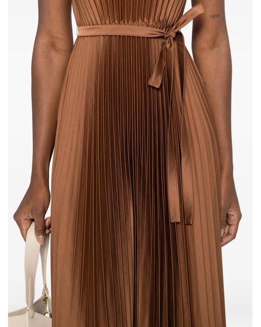 Joseph Brown Volta Pleated Midi Dress