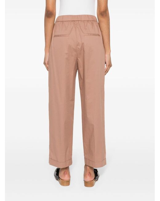 Peserico Natural High-waist Tailored Trousers
