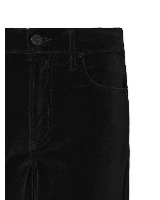 FRAME Black Le Palazzo Crop Velvet Jeans