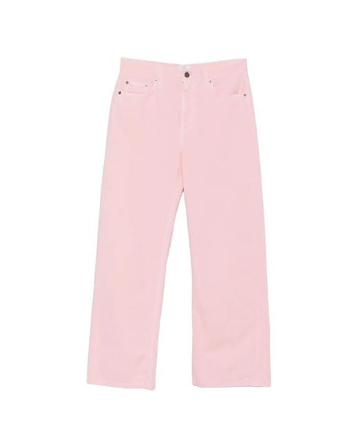 Haikure Pink Wide-Leg Jeans